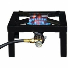 Large 1 Key Heavy Duty Single Cast Iron LPG Gas Boiling Ring Burner Catering /
