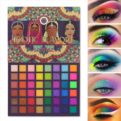 All-in-One Rainbow Matte & Glitter Eyeshadow Palette - 48 Shades for Every Look