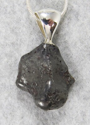 SIKHOTE-ALIN IRON METEORITE PENDANT $89 Sterling Silver Jewelry STARBORN SA89-P7