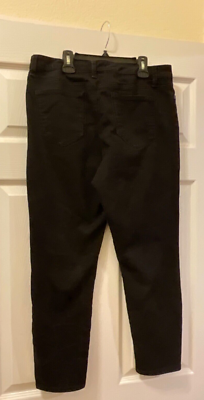 nine west cigarette mid rise skinny Nine West Jeans Cigarette Mid Rise Skinny Women's Black 5 Pocket Size  12R/31