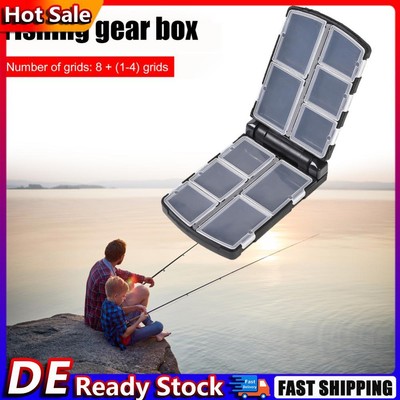 Semi-Automatic Opening Fishing Tackle Box w/ Grid Baits Storage Case (S) De