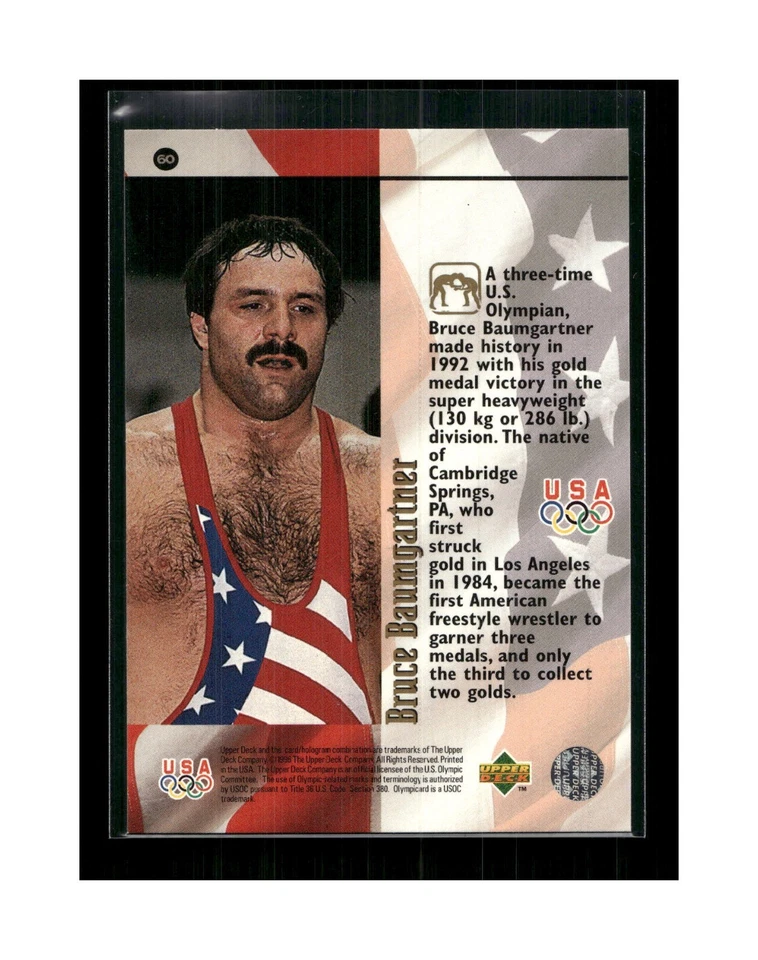 Upper Deck Olympicard Bruce Baumgartner #60 1996 Foto 2 de 4