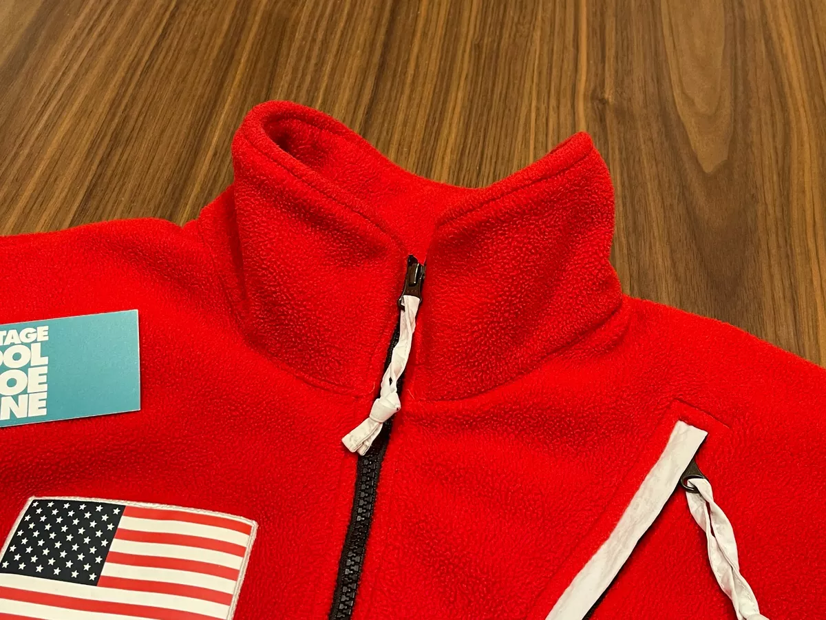 THE NORTH FACE SUPREME TRANS ANTARCTICA FLEECE JACKET POLARTEC BOX LOGO RED M
