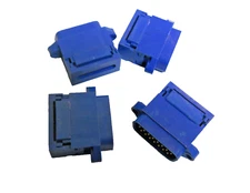 (4) New Alpha Wire 15 Pin Male D Subminature Flat Connector Plugs, FCC182-15