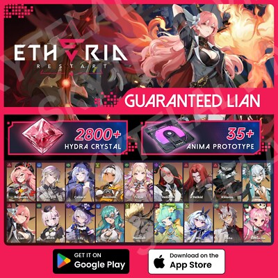 Etheria Restart  | 2800+ Hydra Crystal | 35+ Anima | GLOBAL