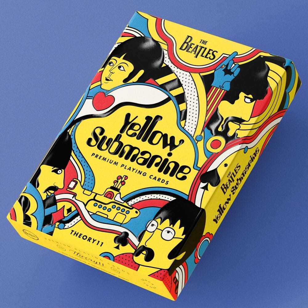 Jeu de cartes The Beatles Yellow Submarine robuste pour remplacer vos paquets abîmés