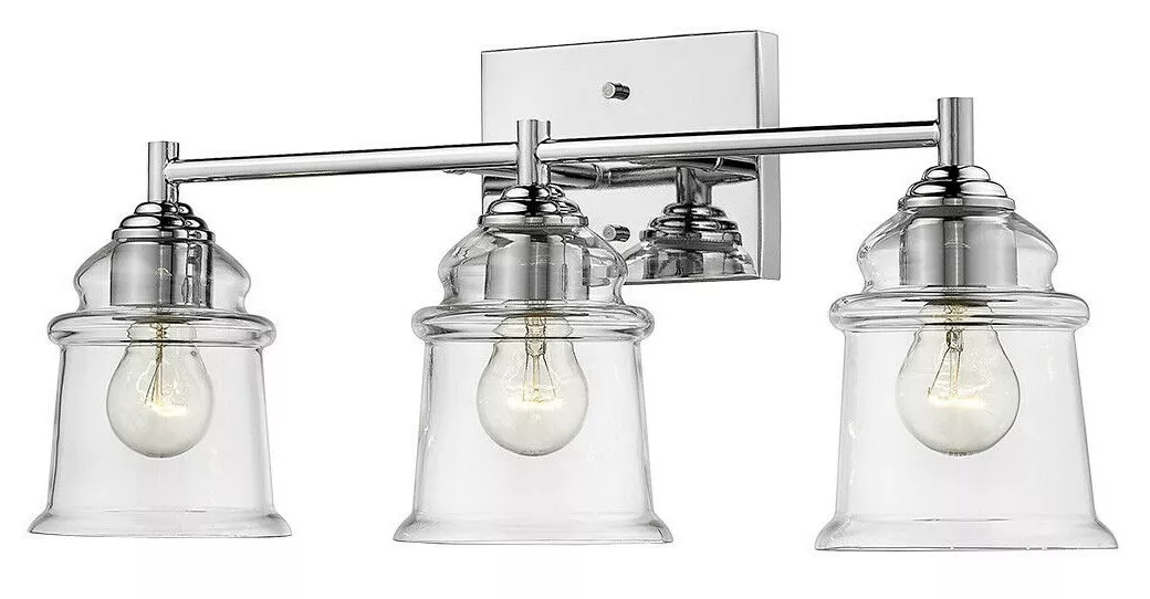 Bathroom light fixtures silver deals