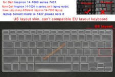 US Keyboard protect Cover Skin For Dell Inspiron 14-7000 series 7437 laptop