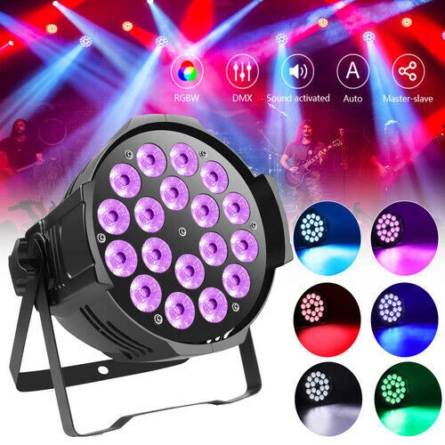 270W RGBW 18 Pcs LEDs Par Light Stage Lighting DMX512 Disco Bar Party Show Light - Image 2 of 4