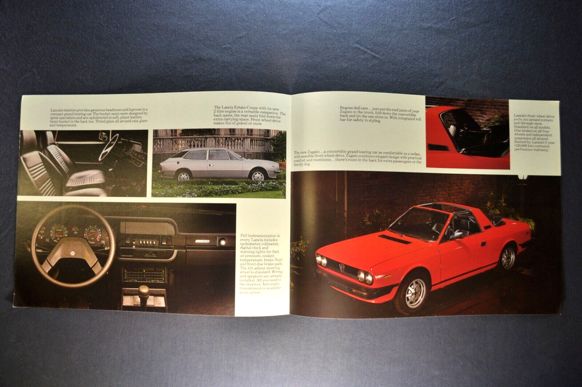 1979 Lancia Beta Brochure Coupe Zagato HPE Estate Wagon Excellent