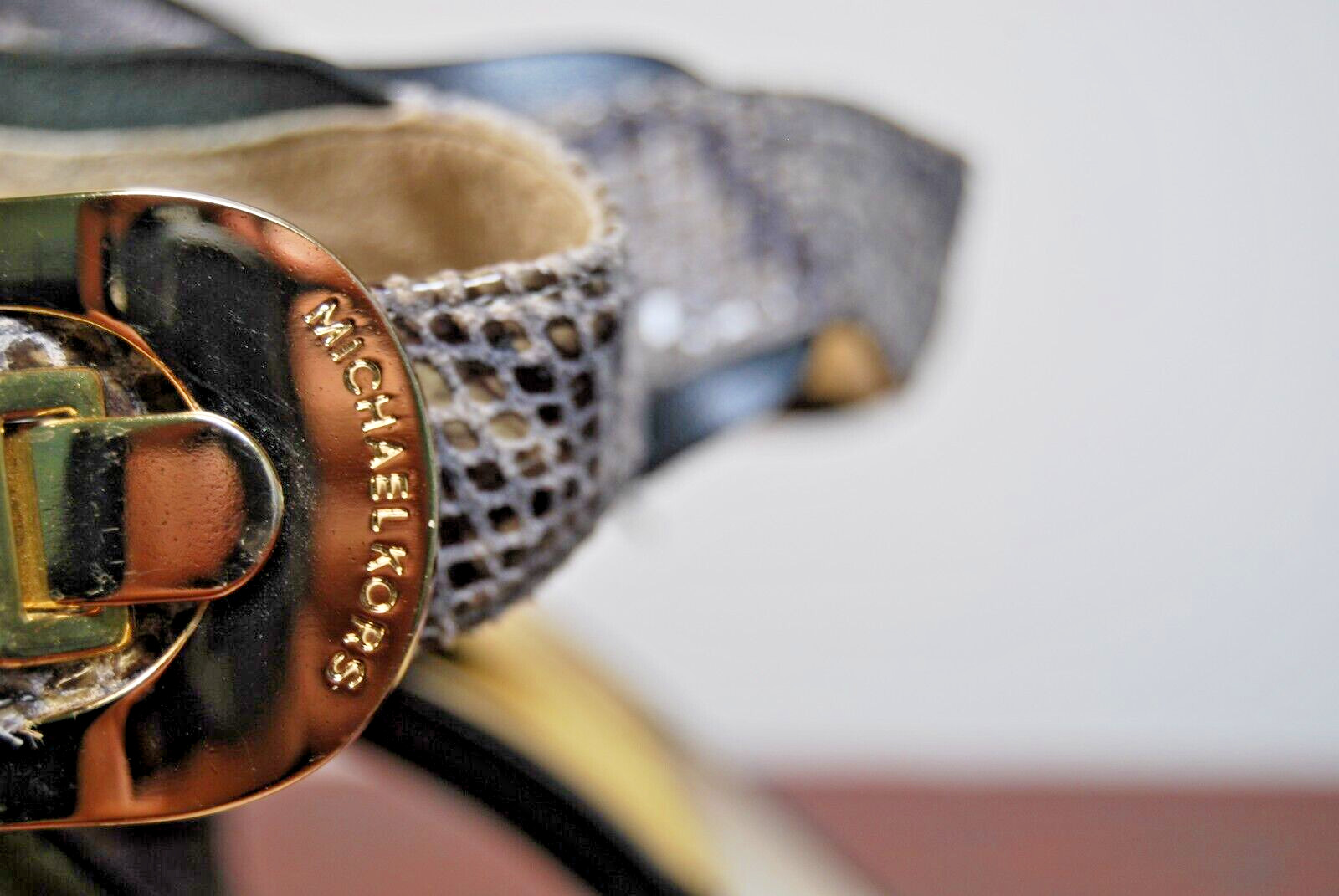 Michael Kors Quarter Strap Marigold Python Emboss… - image 8