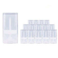 30Pcs 0.5 Oz Clear Empty Plastic Deodorant Containers New Empty Oval Lip Balm Tu