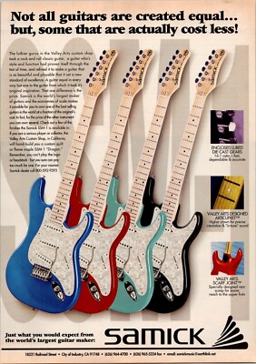 1999   SAMICK print ad    1990s Guitar ADV-65