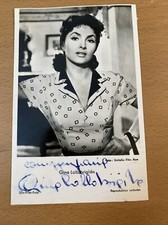 GINA LOLLOBRIGIDA original signiert Autogrammkarte 14 x 9 cm