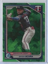 2024 Bowman Sapphire Edition - Chrome Prospects Green #BCP-4 Bryan Acuna /99...