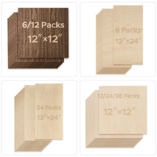 OMTech Basswood Plywood Walnut Poplar Wood Sheets for CO2 Laser Engraver Cutter