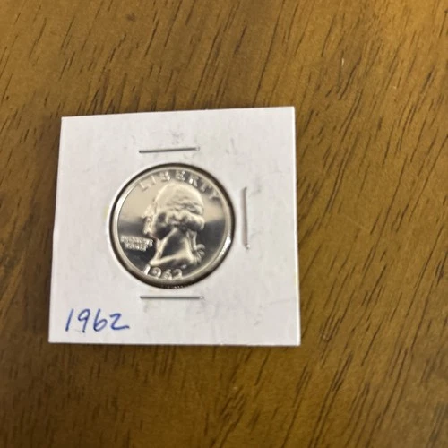 1962 P Washington Quarter 25c Gem BU 90% Silver Coin with Beautiful Luster US