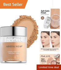 Talc-Free Mineral Loose Powder in Medium Beige - Dermatologist Tested Beauty