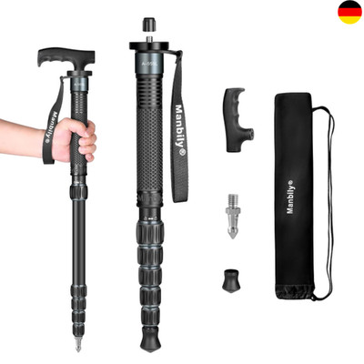Einbeinstativ Kamera 168cm Wanderstöcke aus Aluminium Reise Tragbar Kompakt