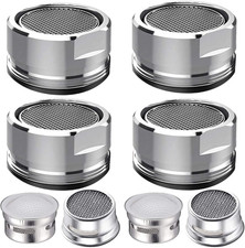 4Pcs Faucet Aerator 4 Pack Kitchen Sink Aerator Replacement Parts with Brass Hou