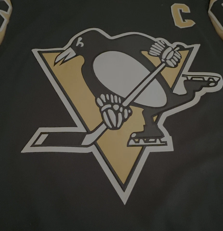 Adidas Authentic PrimeGreen Mario Lemieux Penguins Jersey SIZE 60 (3XL) New NWT - Image 3 of 4