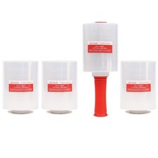 Mini Clear Industrial Stretch Wrap Film, 80 Gauge Thick Cling Plastic Wrap fo...