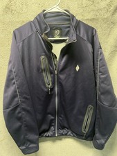 Zero Restriction Men's Large Tour Series Full Zip Jacket Navy Blue Performance