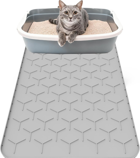 Katzenstreu Matte, 86X56Cm Silikon Katzenklo Matte Groß Xxl, Katzenmatte Katzenk-image