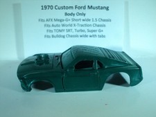 HO scale Slot Car Custom Resin body 1970 Green Ford Custom Mustang Fits AFX 1.5