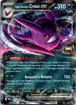 Team Rocket's Crobat ex - 122/182 - SV10: Destined Rivals Holo