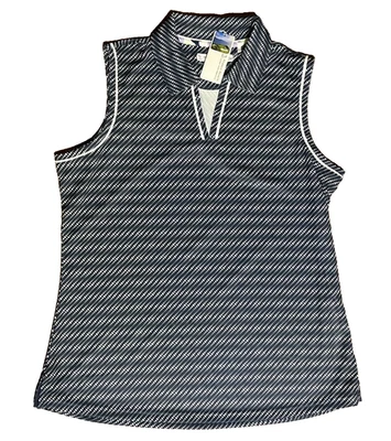 Pebble Beach Dry Luxe Performance ärmelloses Poloshirt Gr. XL blau NEU - Bild 1 von 4