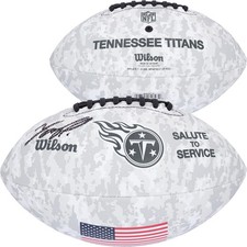 Tony Pollard Tennessee Titans Autographed Wilson 2024 Salute To Service Football