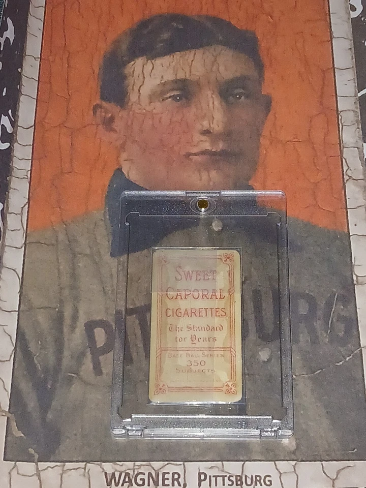 💎T-206 Honus Wagner 1909 Sweet Caporal 350 número alto buena reimpresión envejecida (LEER) Foto 2 de 4