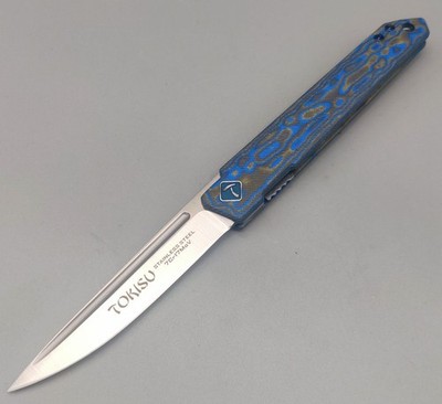 Tokisu Messer Blue Mix Micarta II Taschenmesser 7Cr17MoV Stahl Linerlock