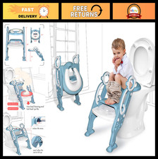Potty Training Seat with Step Stool Ladder - Foldable Toilet Trainer for Kids, A