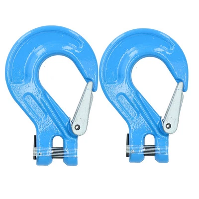 AB TOOLS Clevis Sling Hook Safety Catch Max Lifting Capacity 3.15 Ton 10mm Chain 2pc