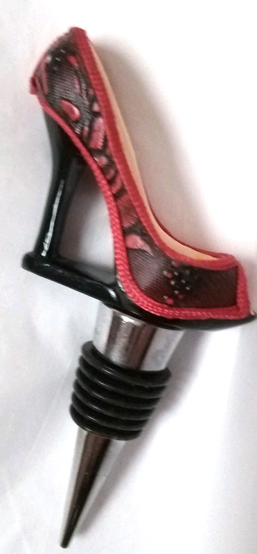 Red Shoe Gift Wine Stopper High Heels Top
