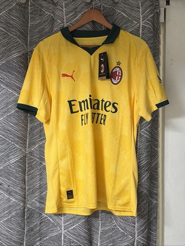 Puma AC Milan 2023-2024 Third Jersey Replica Yellow Dark Myrtle 779979-03 L Kit