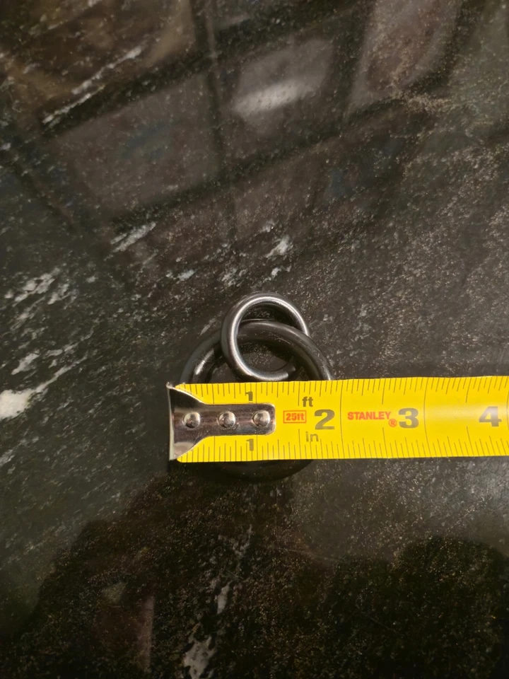 14 件全新陶器谷仓窗帘戒指双圆形小号 0.75 英寸垂坠古董青铜 — 第 2/4 张图片