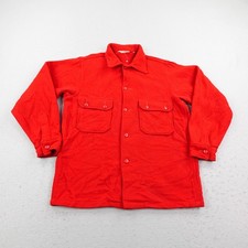 Vintage Boy Scouts Of America Jacket Mens 40 Red Wool Official Scout 60s Shacket