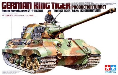 Tamiya 1:35 King Tiger with Production Turret Plastic Model Kit 35164