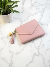 Blush Envelope Charm Wallet