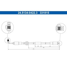 Bremsschlauch ATE 24.5134-0422.3 für Audi A6 C5 Avant A4 B7