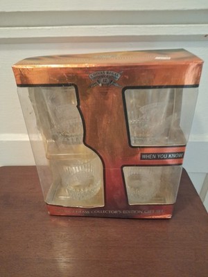 Chivas Regal 12 Year Aged Scotch Whiskey Bar Glasses Barware damaged box
