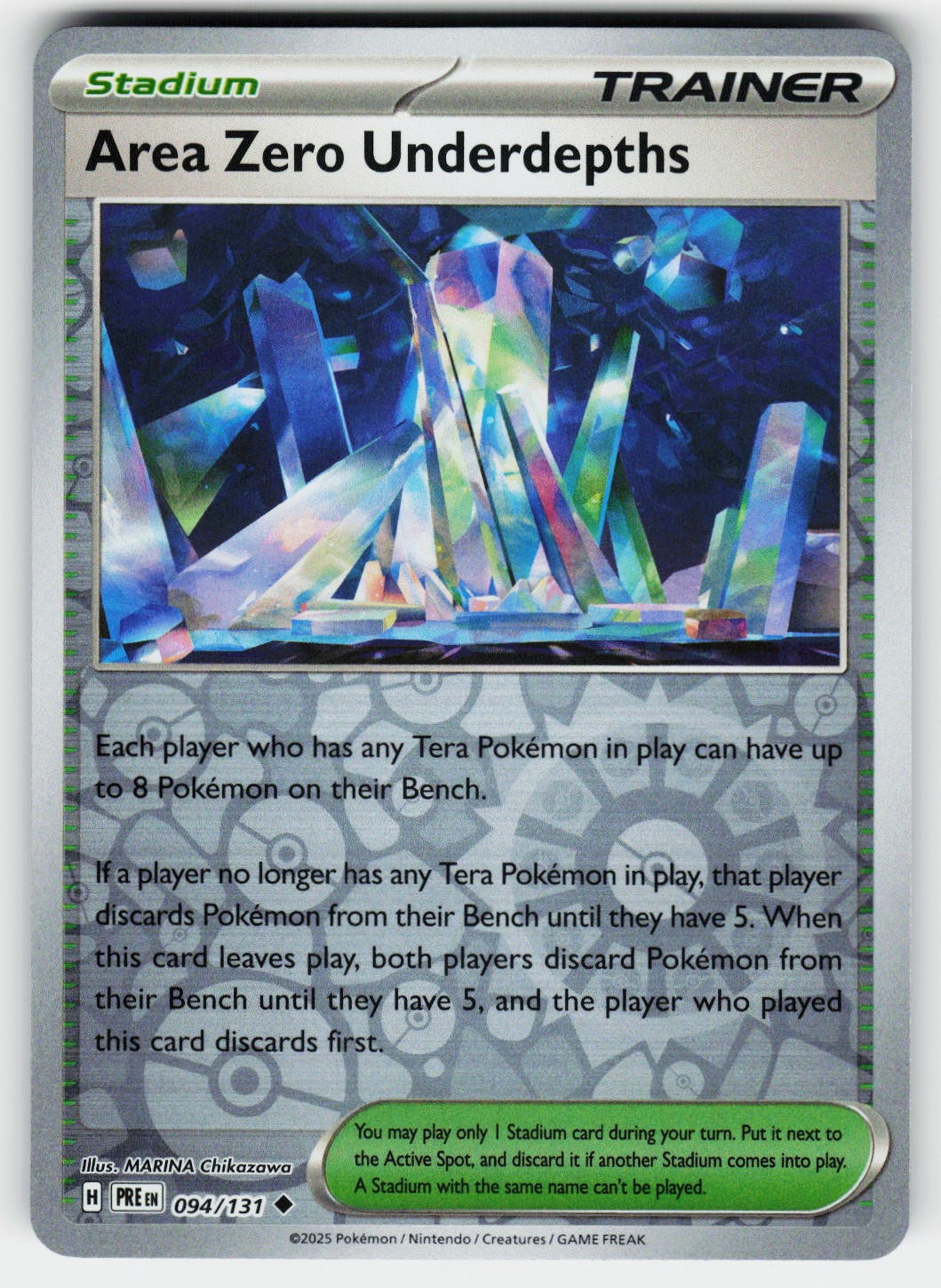 Area Zero Underdepths 094/131 SV: Prismatic Evolutions Pokemon Reverse Holo NM