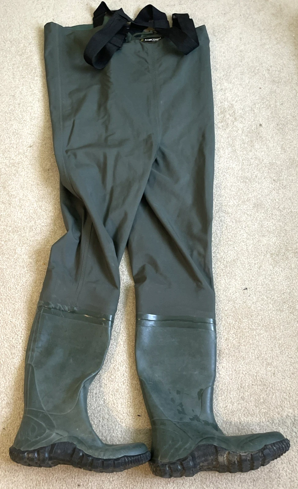 Frogg Toggs Wade Wear Men's Size 11 Bootfoot Poly/Rubber Cleated Chest Waders