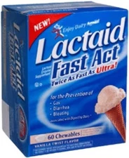 Dietary Supplement Lactaid Fast Act Lactase Enzyme 9,000 FCC Units Strength Tabl
