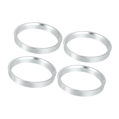 71.6mm to 64.1mm Universal Car Hub Centric Rings Silver Tone - Pack of 4 