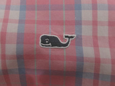 VINEYARD VINES XXL PINK BLUE PLAID / LONG SLEEVE / SLIM FIT WHALE SHIRT
