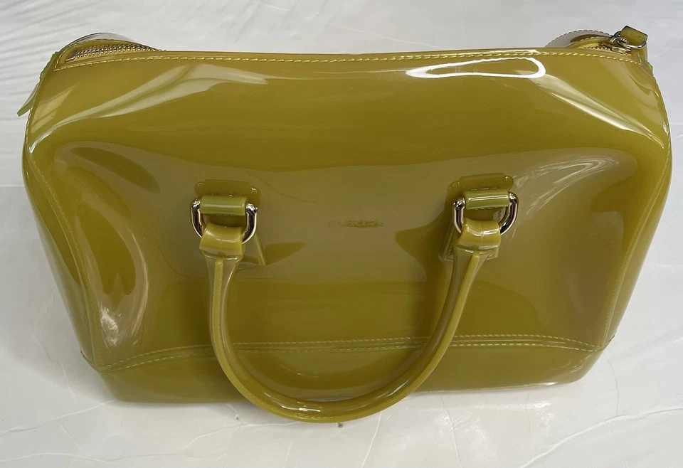 Bolso Bandolera Furla Candy Jelly Verde Oliva (Leer Descripción) Foto 3 de 4